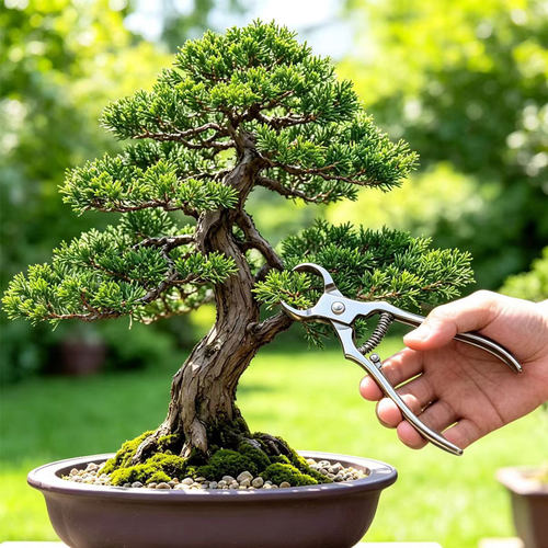 高端不锈钢斜球剪球节剪自动回弹弹簧盆景修枝剪镜面强力修剪