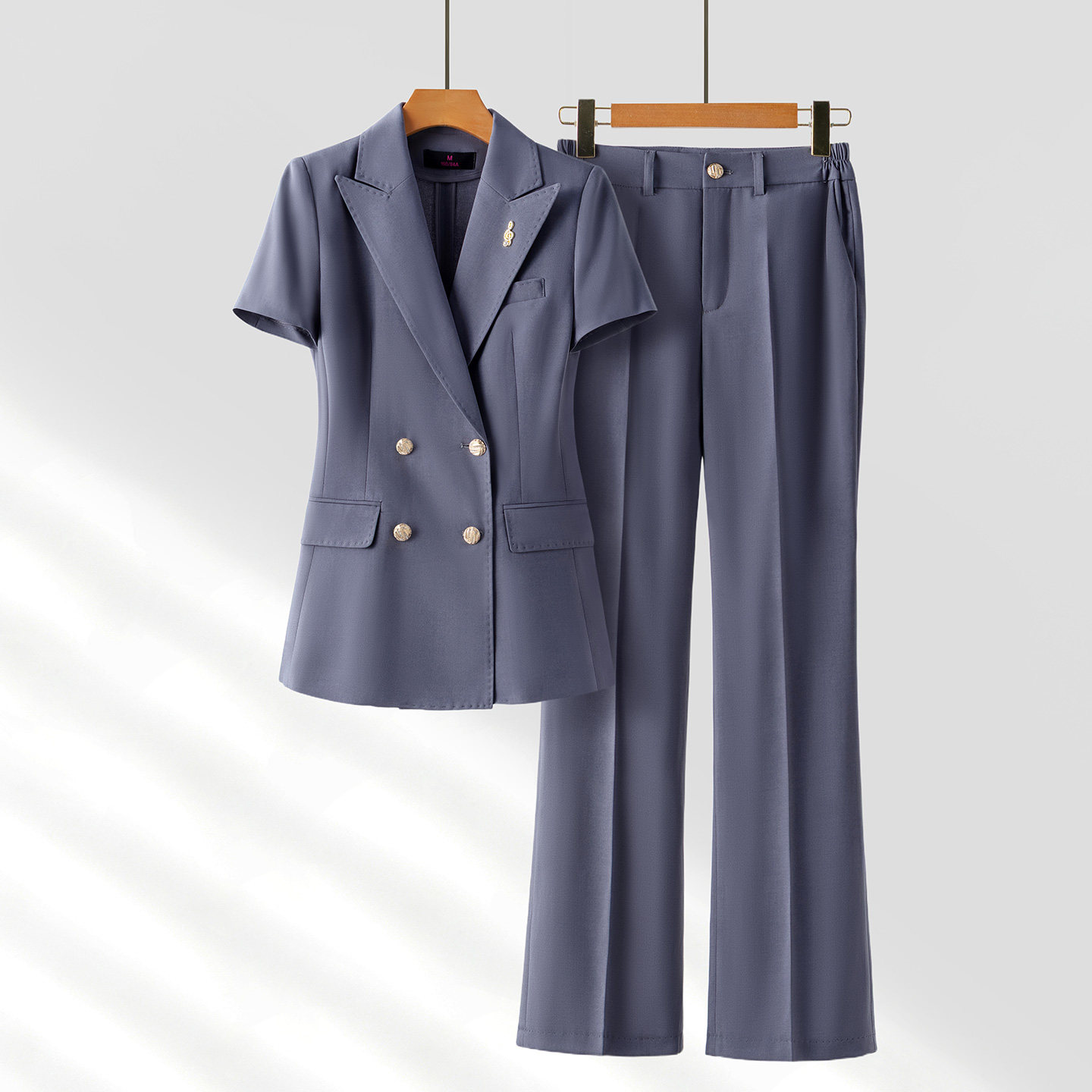 短袖小西装套装女职业正装工作服图片