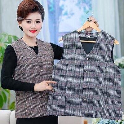 非品牌系扣百搭常规v领马甲