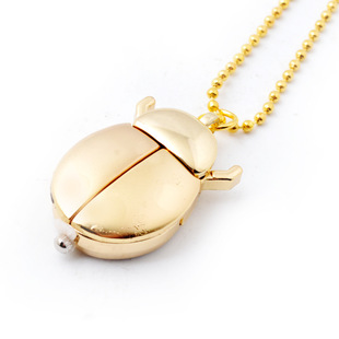 经典复古博时雅新品小号怀表玩具项链金龟子瓢虫怀表厂家饰品