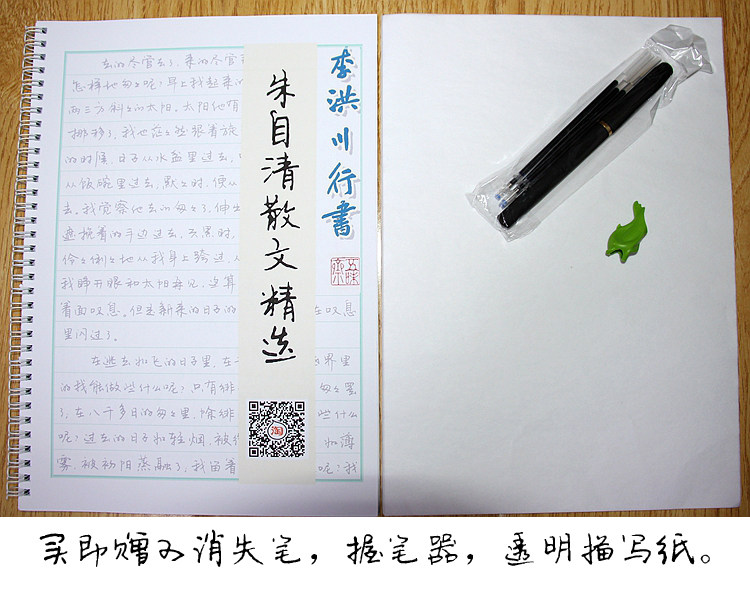 朱自清散文钢笔字帖成人学生练字女生手写体 李洪川 行书 连笔