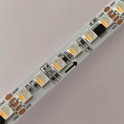 24V 12MM UCS2904 6点一控96灯高密度 RGBW 幻彩 DMX512 灯带裸板