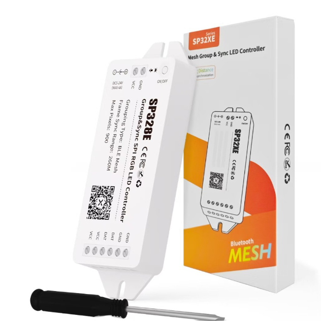 SP328E MESH组网同步幻彩RGB 远距离灯效帧同步LED控制器