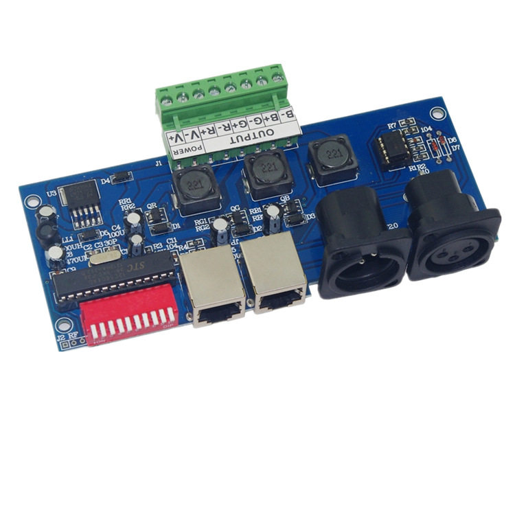 LED灯带控制器 DMX512解码器3通道 DMX512控制器RGBW控制解码器
