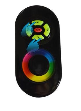 LED灯具灯带控制器pwm12-24V6键全触摸控制器rf七彩塑胶