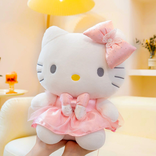 粉色HelloKitty挂件玩偶包包挂饰抱睡公仔毛绒玩具可爱哈喽KT娃娃