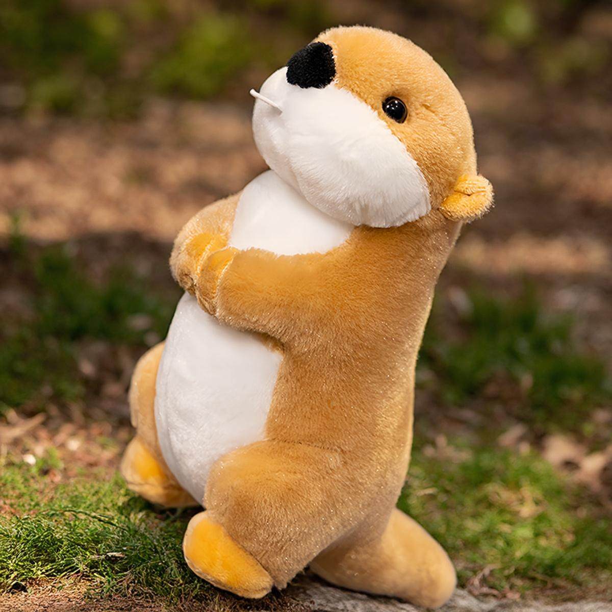 可爱哪吒土拨鼠玩偶桌伴娃娃公仔河狸毛绒玩具生日礼物儿童男女孩