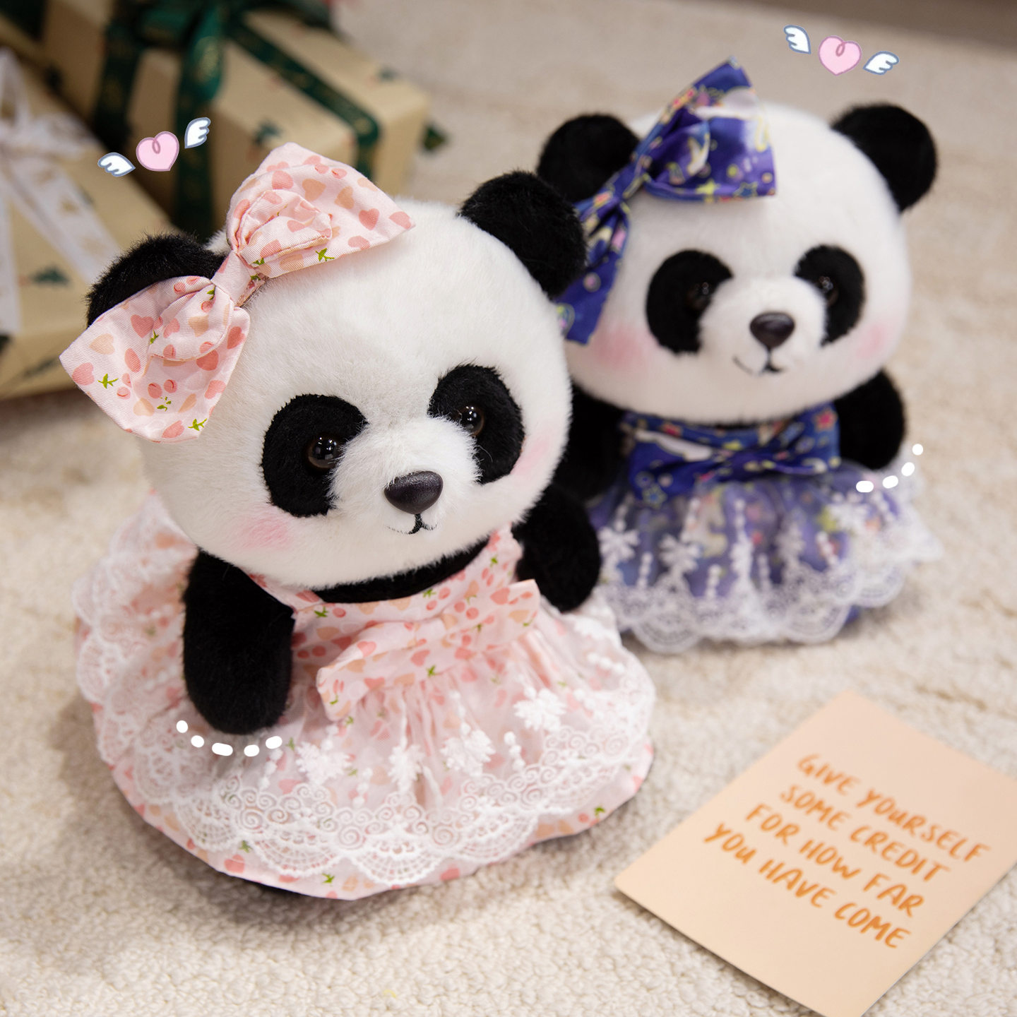 可爱穿衣熊猫玩偶毛绒玩具布娃娃