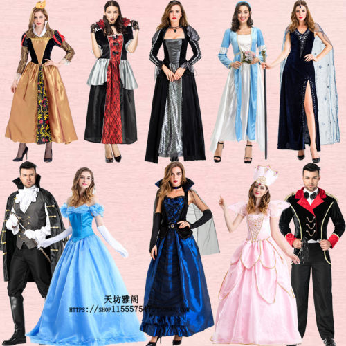 毒皇后女王角色扮演服装王子侍兵骑士服装万圣节酒吧派对狂欢舞会