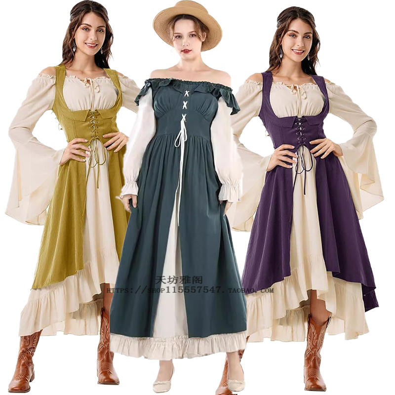 万圣节中世纪欧洲风格连衣裙