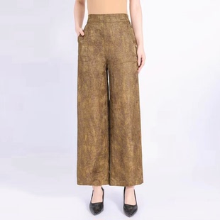 气质322款 2025新款 国风两面穿阔腿裤 香云纱复古人丝百搭新中式