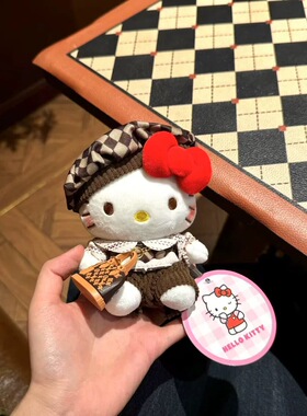 正版HelloKitty复古老钱风miu系包挂件可爱毛绒玩偶车挂礼物女