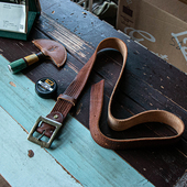 裂古复古手工刀割头层牛皮皮带个性 带 牛仔机车真皮腰带柔软潮男裤