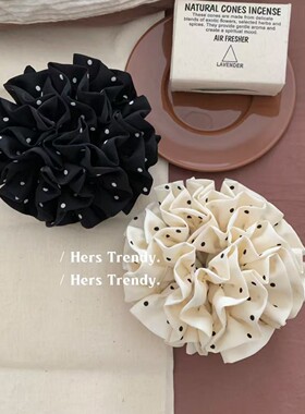 韩系波点绣球花苞~后脑勺丸子头扎发百搭发圈蓬松显发量大肠发圈