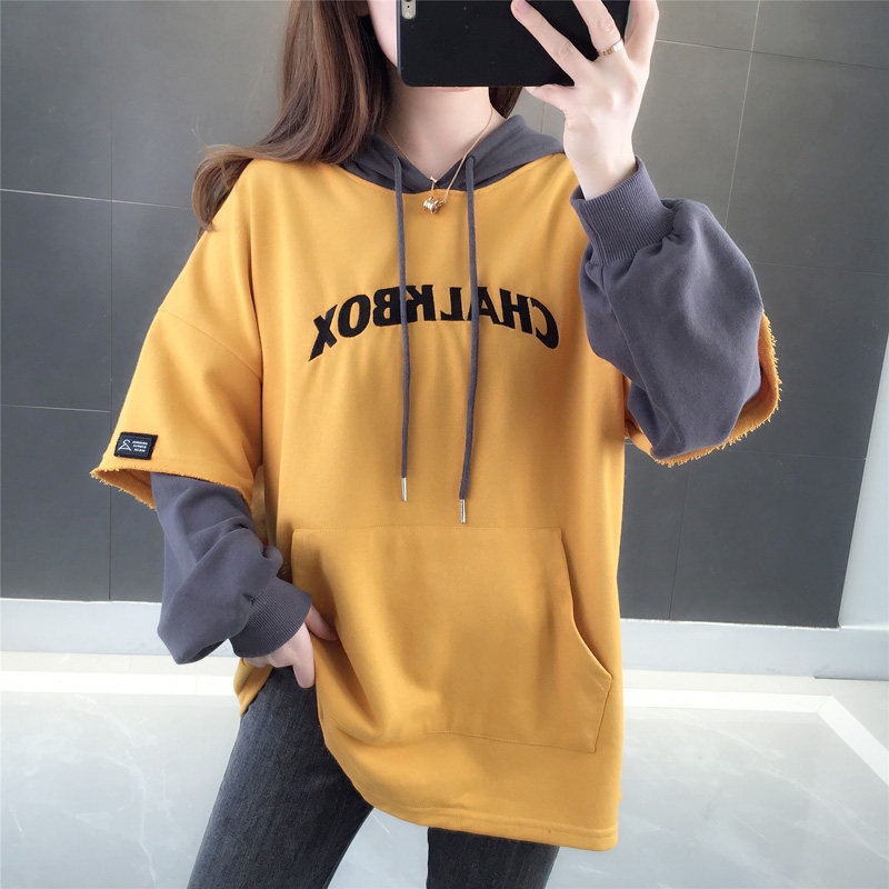 春秋新款洋气宽松女士卫衣服外套春秋上衣ins潮中长款韩版女装,女装/女士精品,卫衣/绒衫,淘宝优惠券,粉丝福利购,淘宝优惠卷