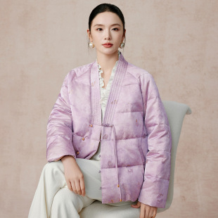 5205一件代发2026新中式95白鹅绒服女短款冬外套日常通勤加厚上衣