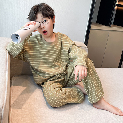 儿童睡衣秋冬款男童秋衣秋裤2025