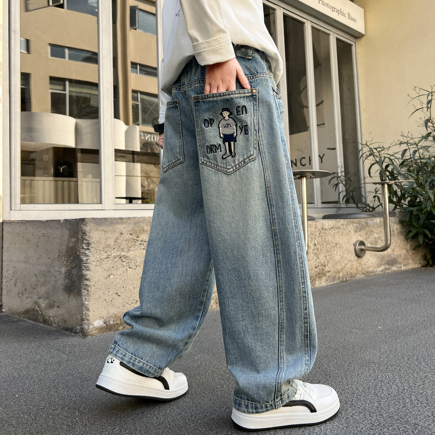 男童牛仔裤春秋款2026新款大童儿童装痞帅直筒裤子春装长裤男孩潮,童装/婴儿装/亲子装,裤子,淘宝优惠券,粉丝福利购,淘宝优惠卷