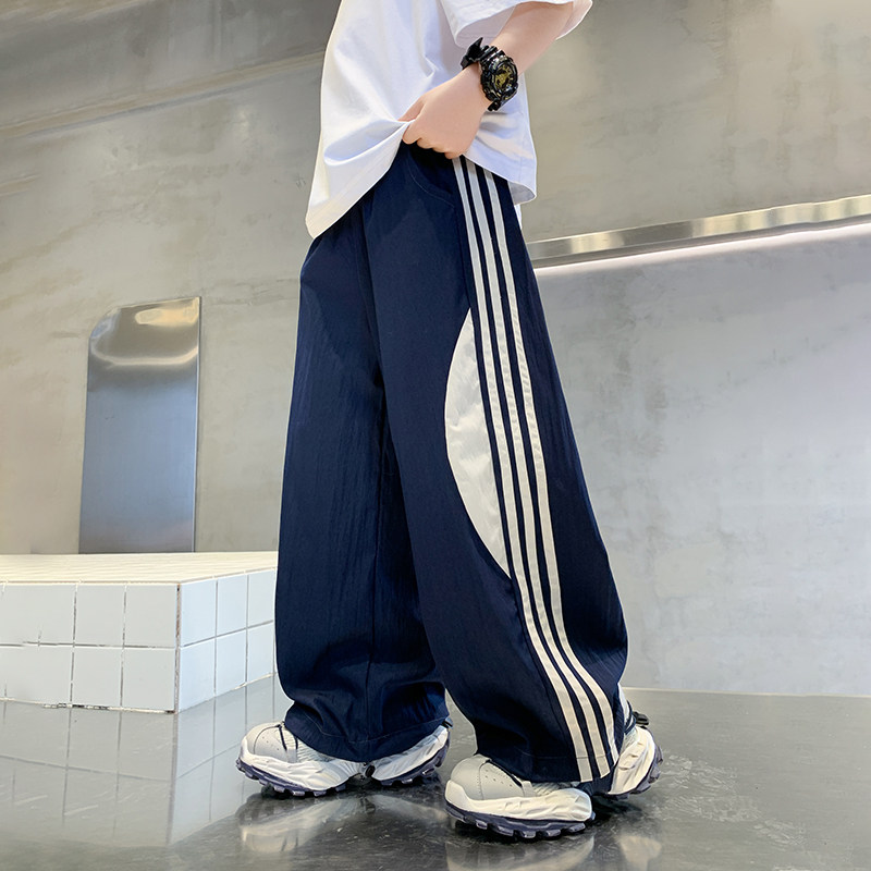 儿童装男童夏装防蚊裤2026新款大童夏季薄款男孩速干休闲直筒裤子