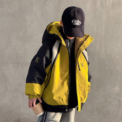 男童夹棉外套秋冬款2025新款