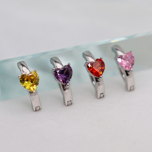 S925纯银爱心肚脐钉扣防过敏