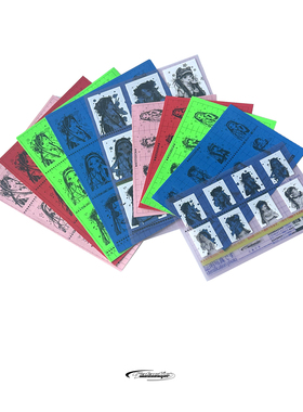 银河信差GalacticMessenger Y2K荧光证明照写真贴纸 迷你证件照