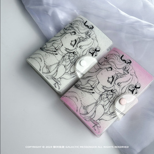 闪膜 透明pvc活页外壳 卡册收纳册手账本6孔 A7人形天使 银河信差