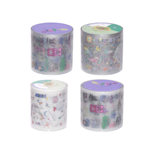 银河信差GalacticMessenger 复古印章点线面贴纸卷 手账素材拼贴