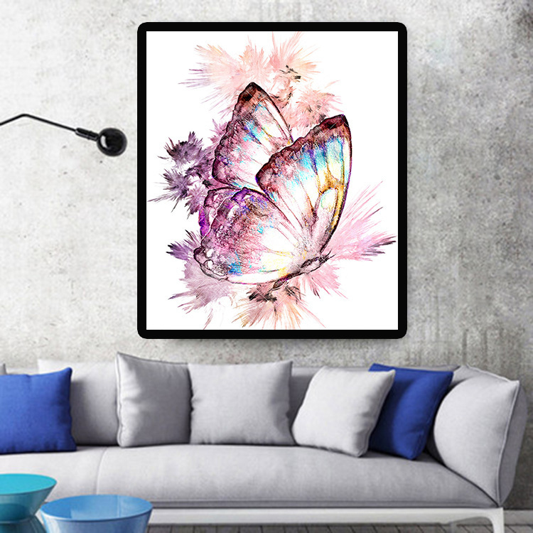 水彩蝴蝶钻石画满钻新款