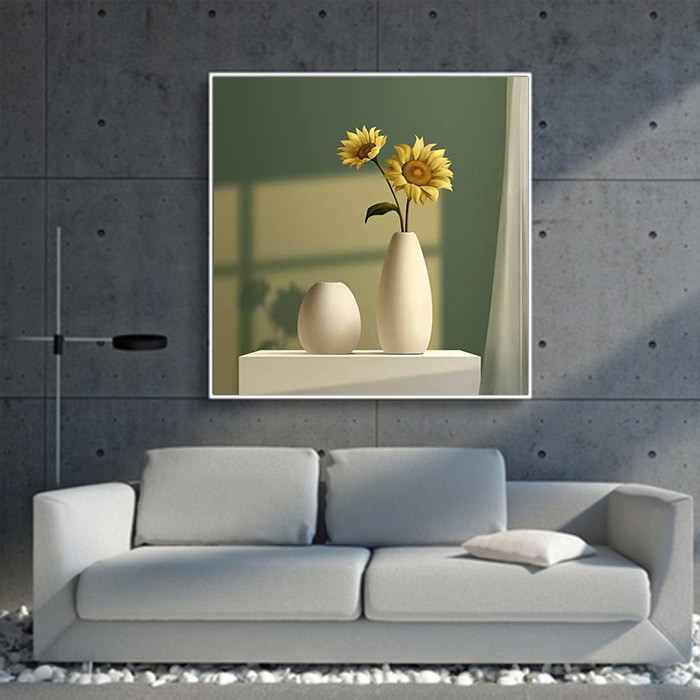 光影花瓶5d钻石画餐厅花卉花瓶客厅简约清新厨房现代粘贴钻十字绣