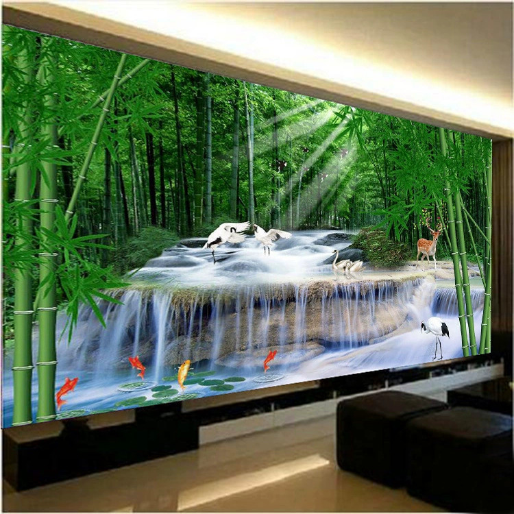 流水生财满钻十字绣5d钻石绣