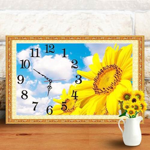 客厅向日葵自己贴2024新款钻石画