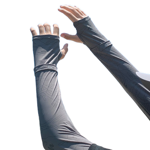 冰丝防晒袖套男款夏季户外防紫外线宽松冰袖薄款运动骑行护臂手套