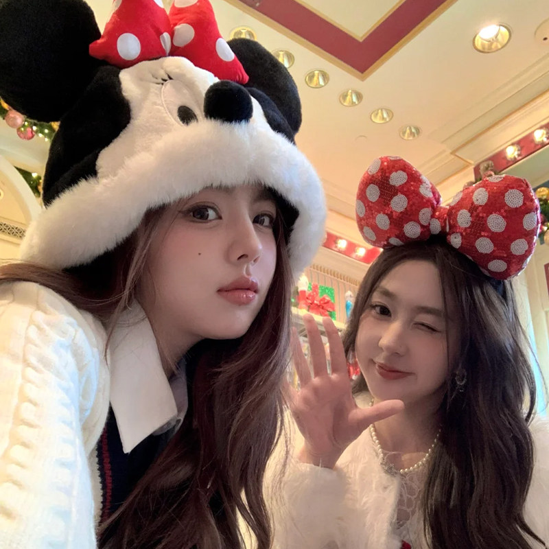 【小红书推荐】迪士尼毛绒帽保暖