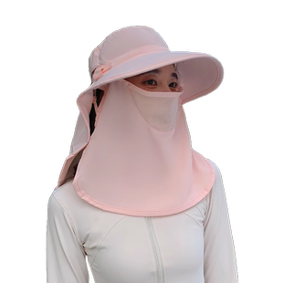 多方位一体防晒帽子女款2025新款遮阳帽防吹翻夏季防紫外线太阳帽