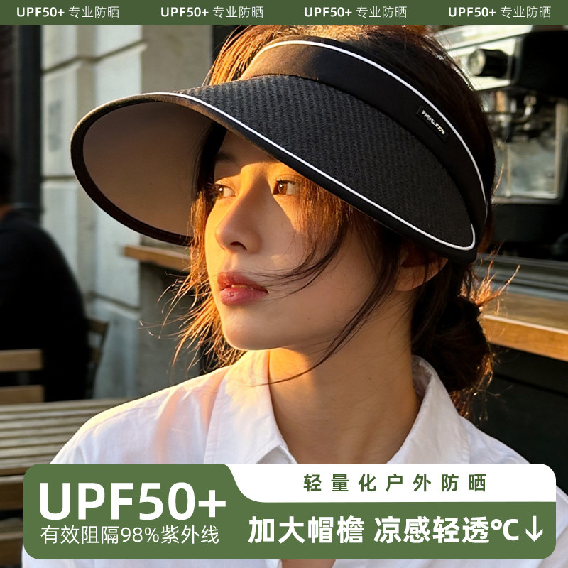 夏季女士大檐空顶防晒遮阳帽图片