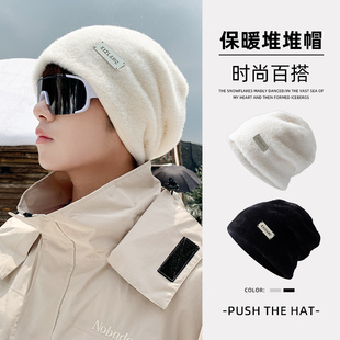 帽子男款冬季2025新款高级感大头围堆堆帽护耳保暖冷帽毛绒包头帽