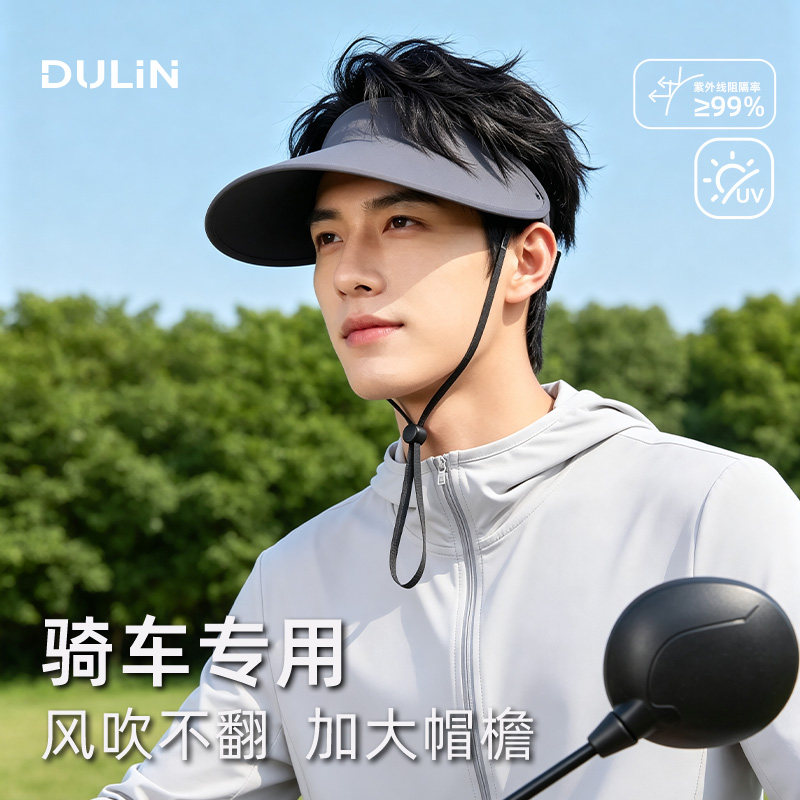 【骑行专用】自带防风绳防晒帽图片