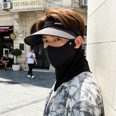 男士夏季防晒空顶帽显脸小可折叠