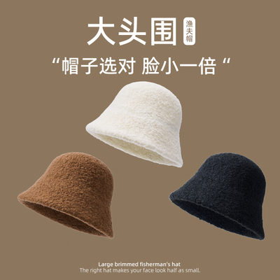 帽子女2025新款冬季羊羔毛渔夫帽