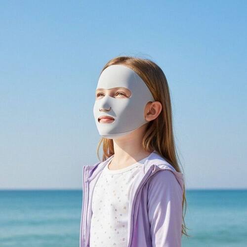 儿童户外全脸防晒面罩凉感透气