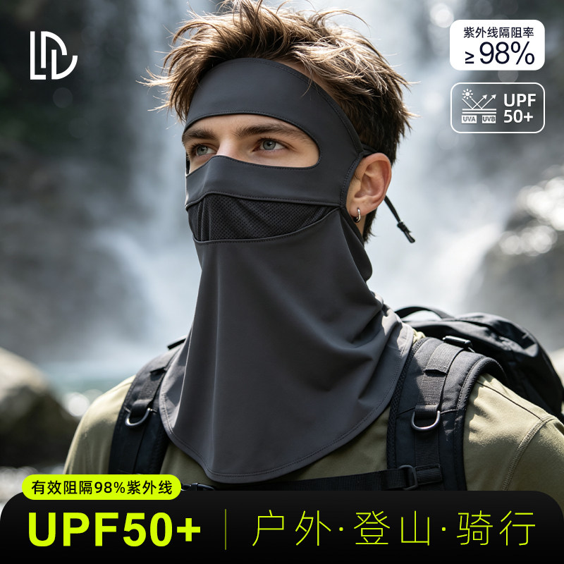 夏季男士冰丝全脸防晒护颈面罩图片