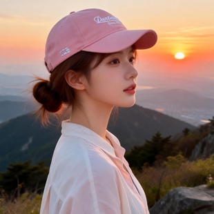 韩版 刺绣棒球帽春夏宽帽檐显脸小鸭舌帽2026正流行户外登山帽子女