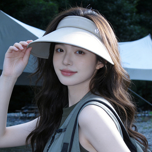 遮阳空顶帽女款2026新款夏季大帽檐太阳帽防紫外线显脸小防晒帽子