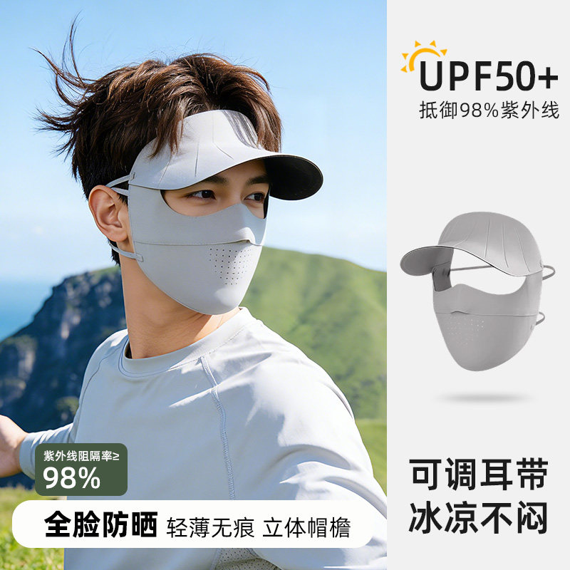 物理防晒面罩帽男登山骑行脸基尼图片