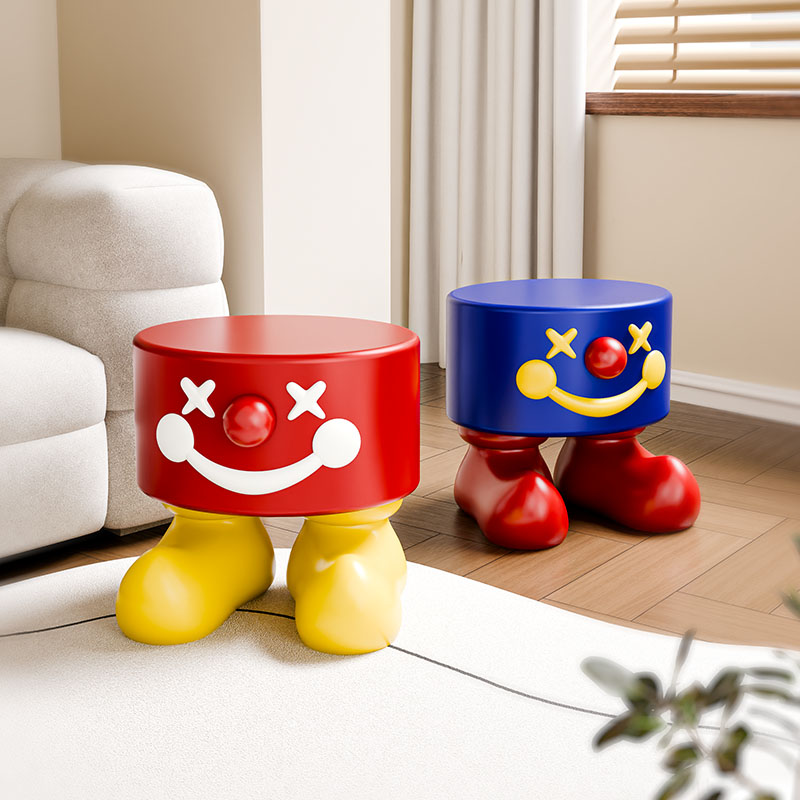 创意小丑换鞋凳客厅落地边几摆件玄关家居装饰品乔迁新居搬家礼物