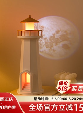 灯塔蓝牙音响投影夜灯氛围灯装饰
