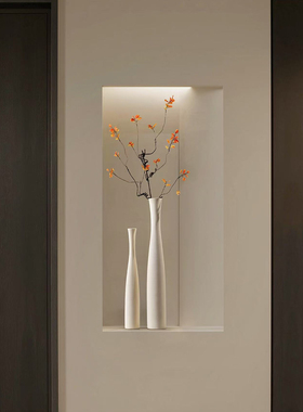 简约风陶瓷创意禅意花瓶入户玄关电视柜高级感壁龛家居装饰品摆件