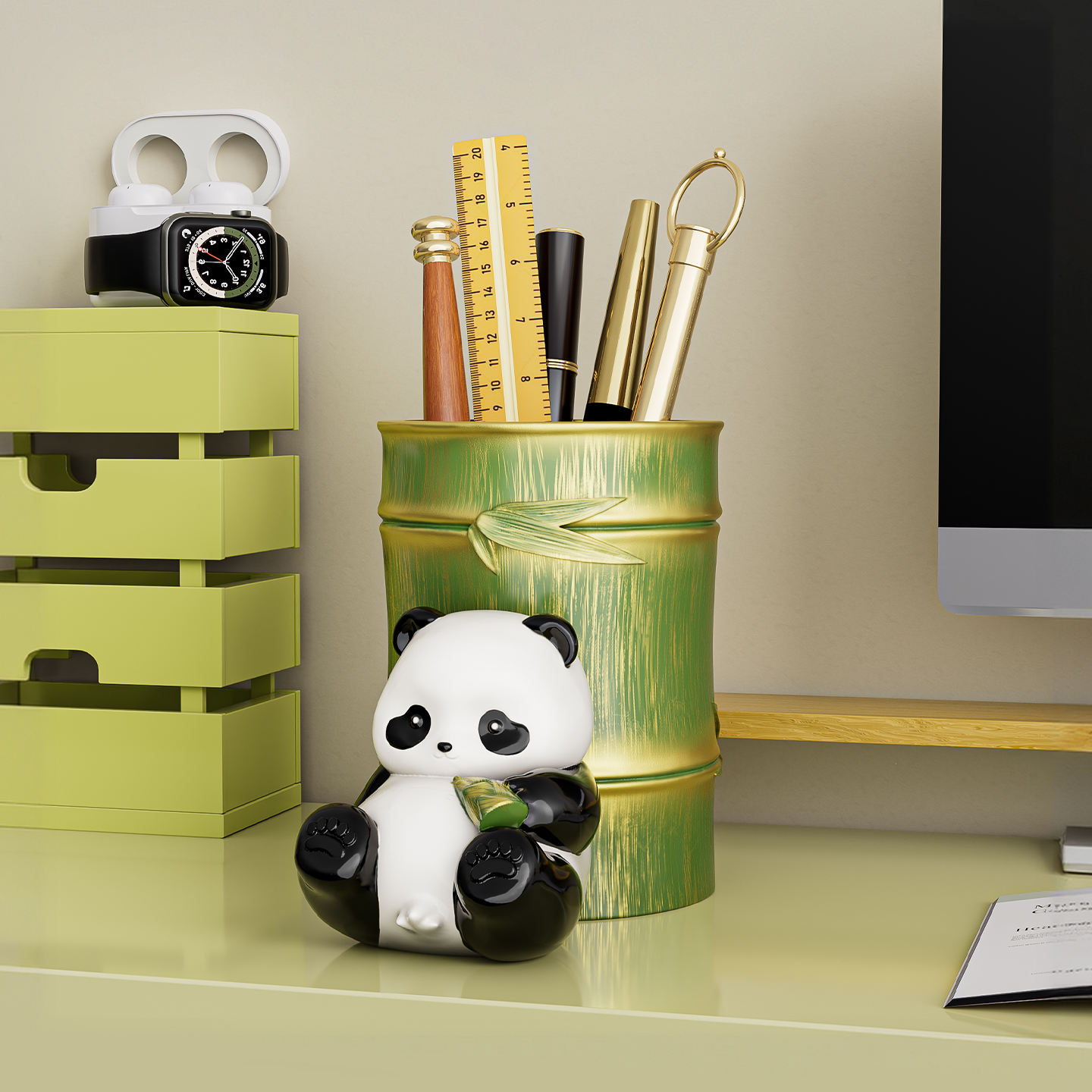 【教师节礼物】可爱熊猫文创笔筒