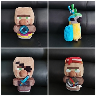 我 世界周边抱枕Minecraf人偶黑龙末影龙公仔 世界dream抱枕我